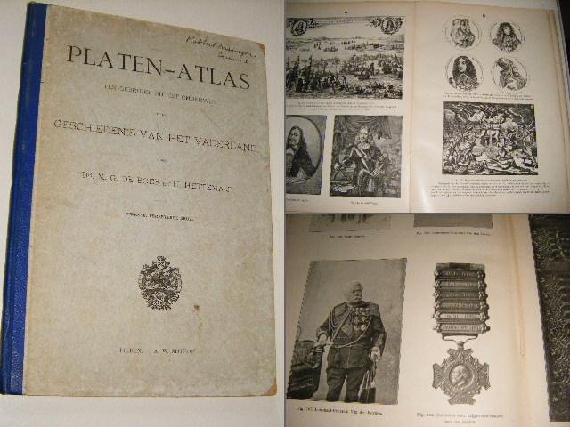 Boer, Dr. M.G. de ; H. Hettema Jr. - PLATEN-ATLAS ten gebruike bij het onderwijs in de geschiedenis van het vaderland