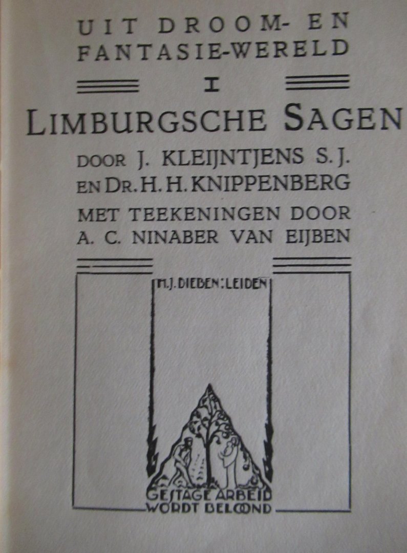 Kleijntjens, J. -  Knippenberg, H.H. Dr. - Uit de Droom- en Fantasiewereld I.  Limburgsche sagen