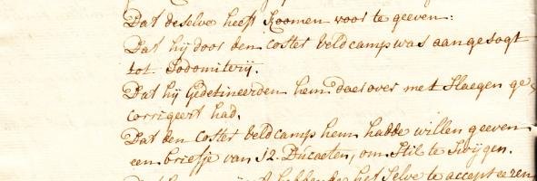 1753. (BLACKMAIL FOR SODOMY) - Advijs Decisoir No. 44. (Court martial case about accusations of sodomy and blackmail (1753), in manuscript).