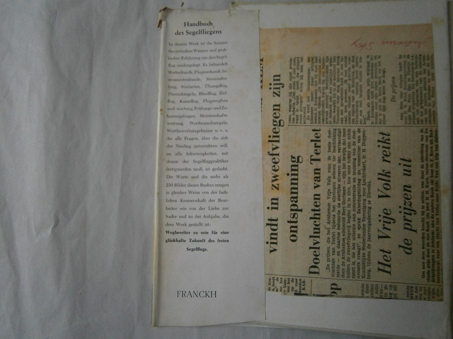 Hirth, Wolf - Handbuch der Segelfliegens