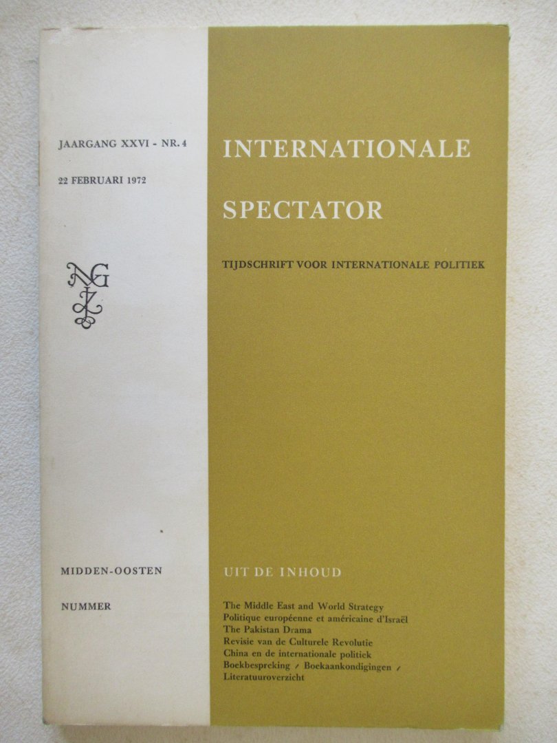 Redactie o.l.v. Heldring - International Spectator - Midden-Oosten serie nr. 4