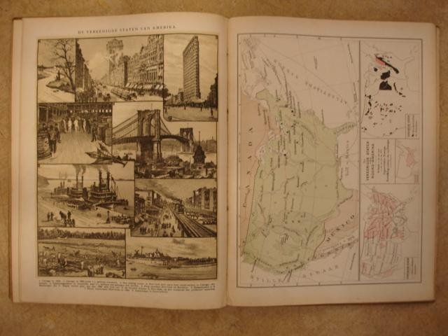 Noordhoff, R.. - Geïllustreerde Atlas der Geheele Aarde. Voor huis en school.