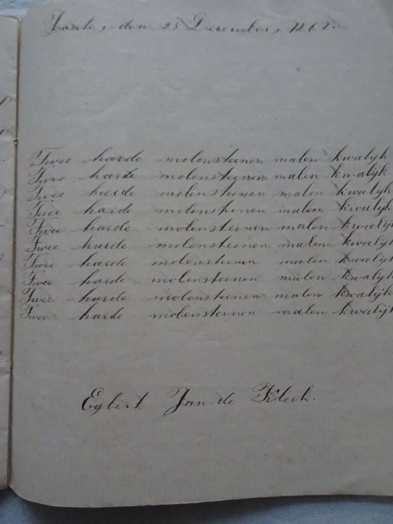 N.n.. - Schriftje met handgeschreven schrijfoefeningen, d.d. 1867/ 1868.