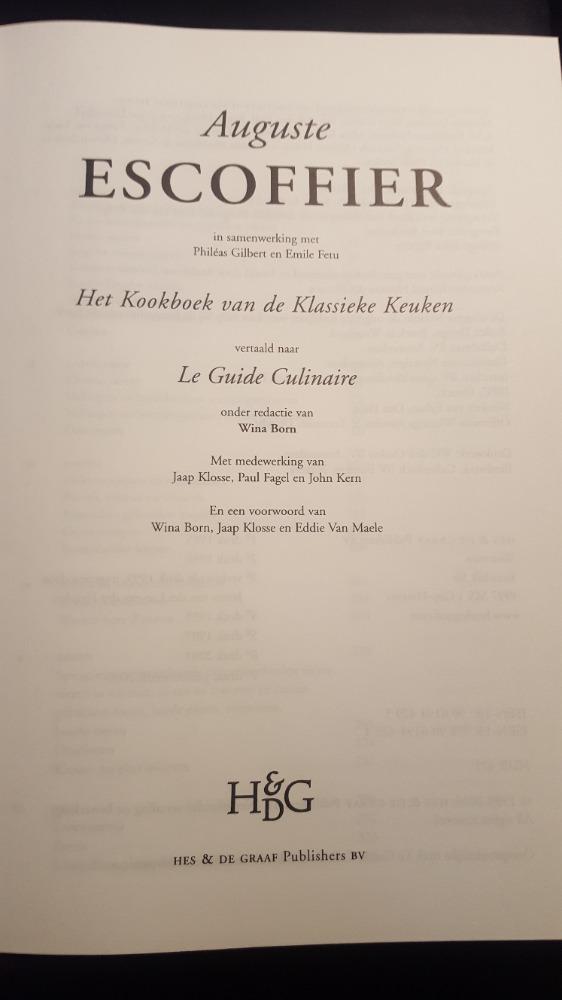 Escoffier, Auguste - Kookboek van de klassieke keuken / vertaling naar Le guide Culinaire