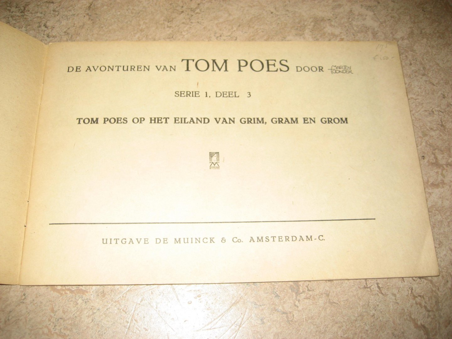 Toonder, Marten - Tom Poes op het eiland van Grim Gram en Grom