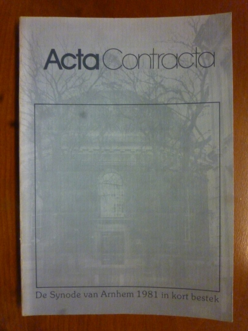 Redactie - Acta Contracta