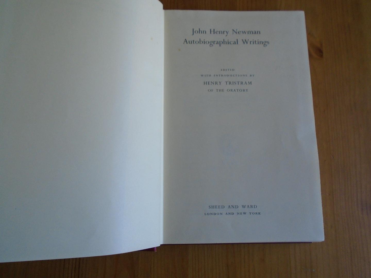 Newman, John Henry - Autobiographical Writings