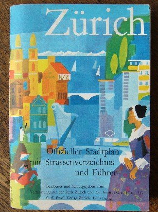 kaart. map. - Zurich. Offizieller Stadtplan.