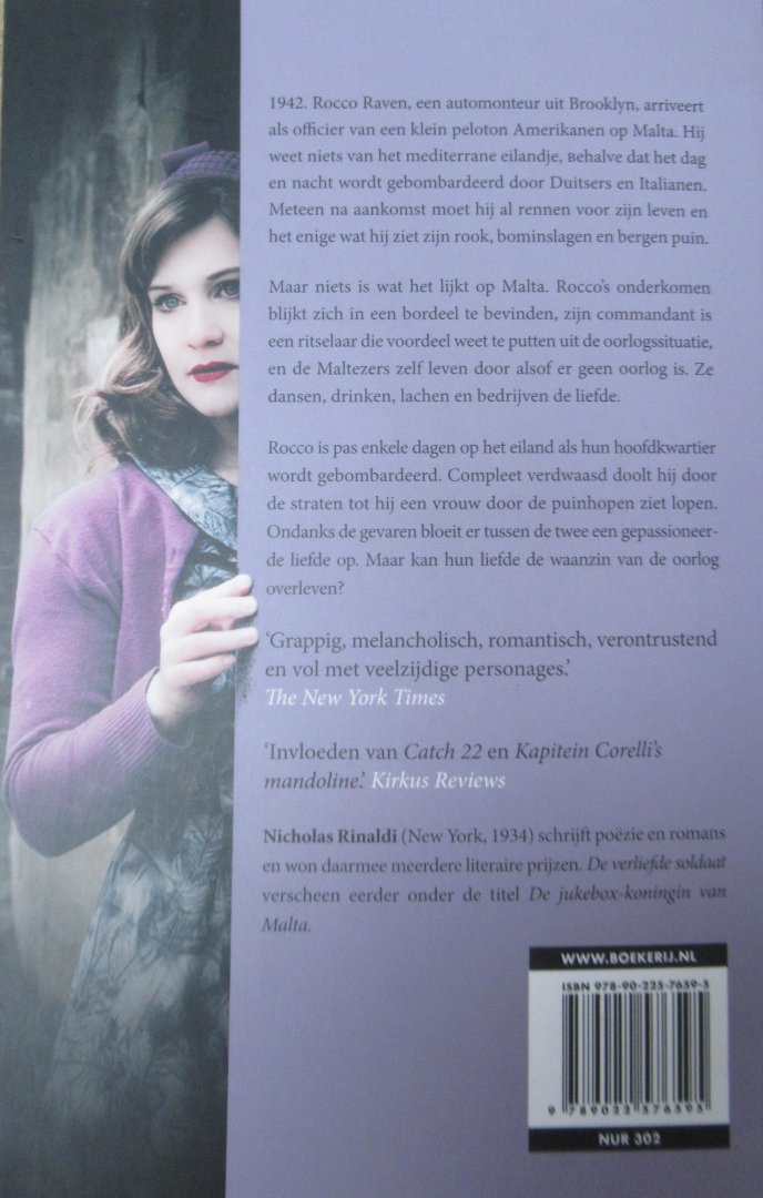 Rinaldi, Nicholas - De verliefde soldaat. Een prachtig verhaal over een gepassioneerde liefde te midden van een krankzinnige oorlog