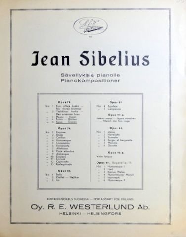 Sibelius, Jean: - Kuusi - Granen Op. 75 No. 5 (Jean Sileblius Pianokompositioner)