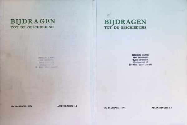  - Bijdragen tot de geschiedenis bijzonderlijk van het aloude hertogdom Brabant 59e jaargang 1976 compleet