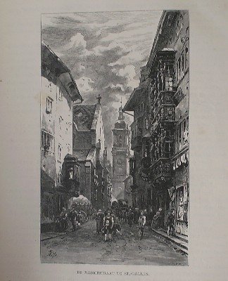 antique print (prent). - St. Gallen.