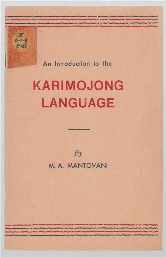 M A Mantovani - An introduction to the Karimojong language,