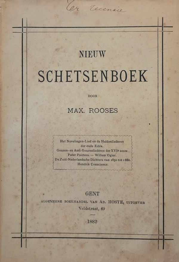 ROOSES Max - Nieuw schetsenboek