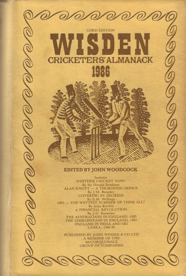 Wright, Graeme - Wisden Cricketers' Almanack 1986 -123rd edition
