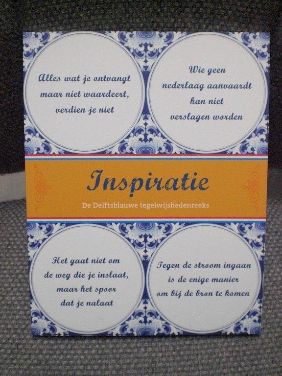 De Boekenmakers - Tegelwijsheid Inspiratie De Delftsblauwe tegelwijshedenreeks