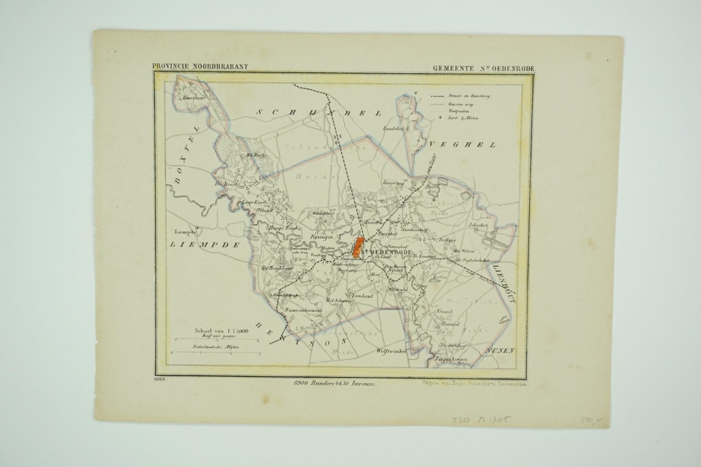 Kuyper, J. - Gemeentekaart Gemeente St. Oedenrode - Kuyperkaartje