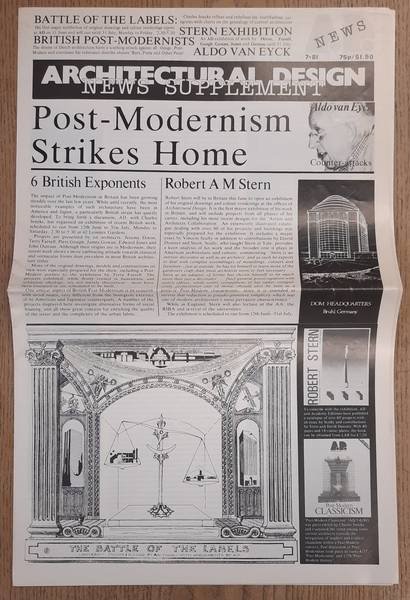 ARCHITECTURAL DESIGN. - Architectural Design News Supplement [ about postmodernism, among other things ]