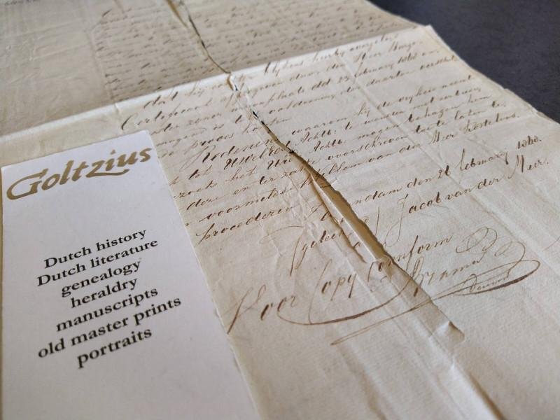 MEER, JACOB VAN DER, - Aan den edelachtbaren Heer Kantonregter te Zaandam (...)