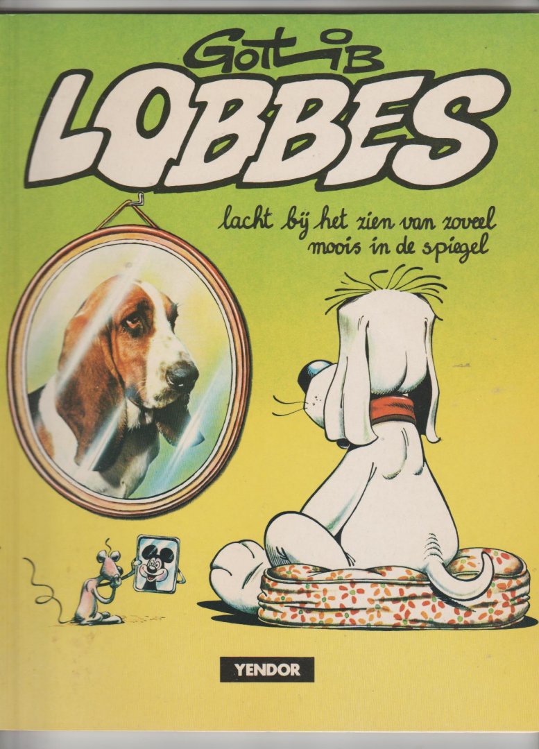 Gottlib - Lobbes 3 lacht bij het zien van zoveel moois in de spiegel
