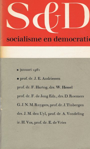Andriessen, J. E. e.a. - S & D, Socialisme en democratie (18)-1