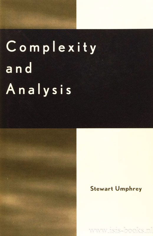 UMPHREY, S. - Complexity and analysis.