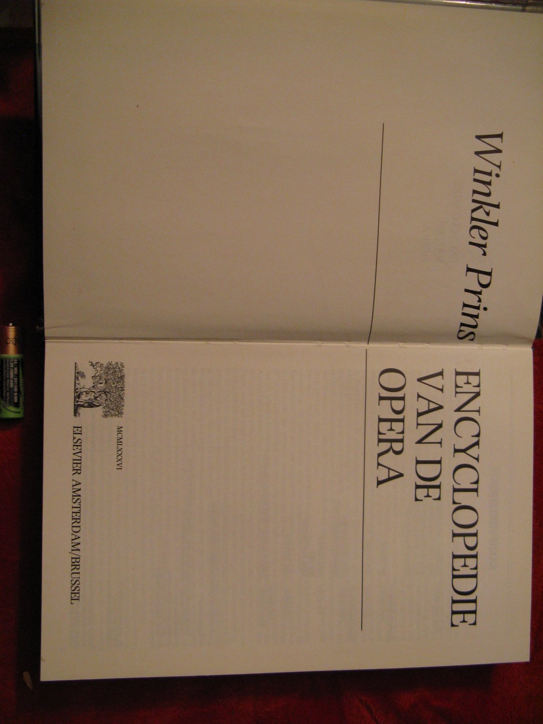 Korenhof - Winkler prins encyclopedie v.d. opera / druk 1