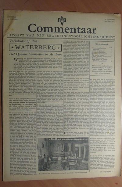 Regeeringsvoorlichtingsdienst - Commentaar. 1e jaargang nummer 52. Maandag 10 juni 1946.