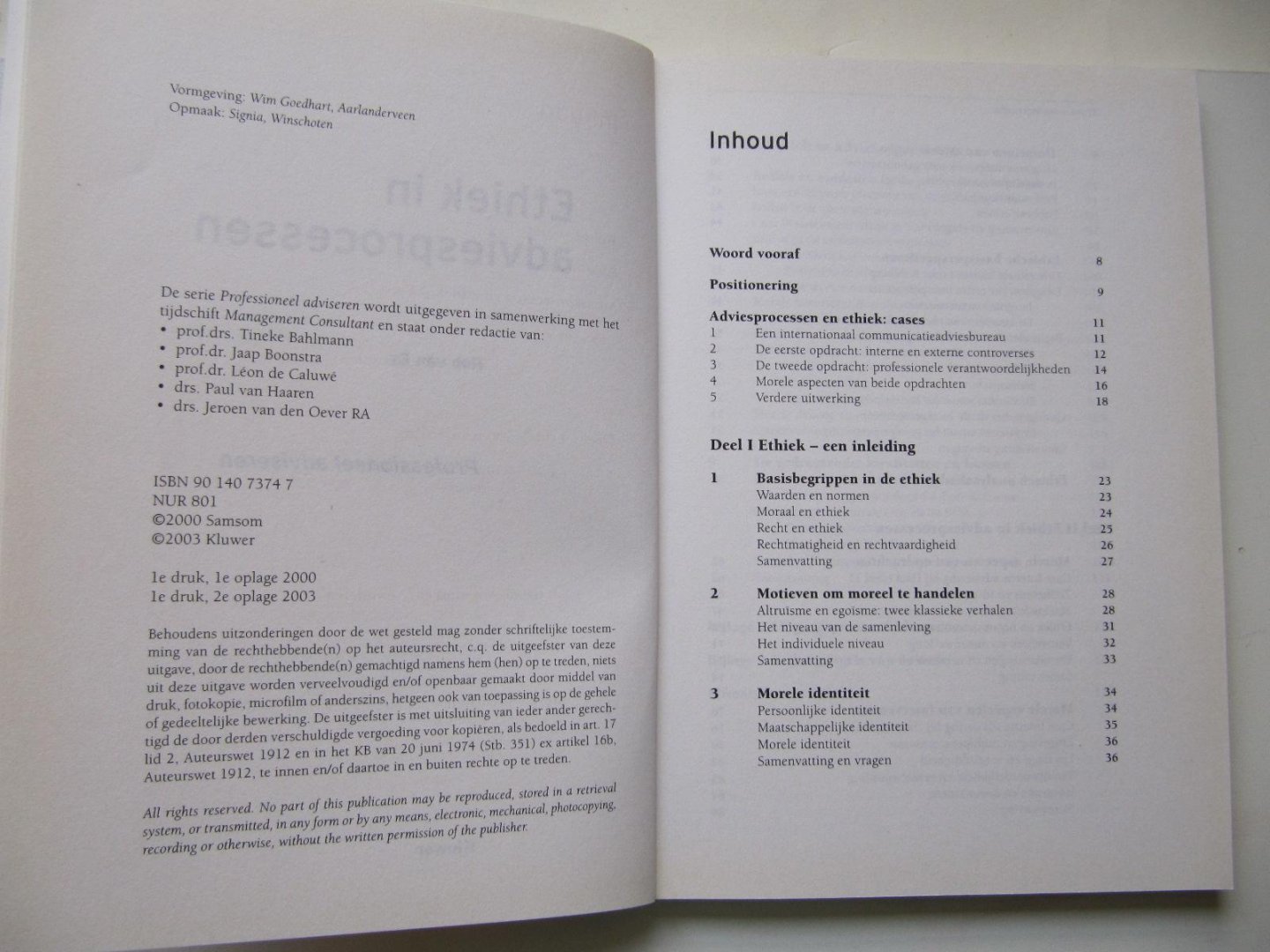 Es, R. van - Ethiek in adviesprocessen