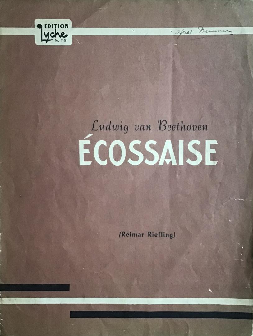 Beethoven, Ludwig van (red. Reimar Riefling, pianopedagoog) - Écosaise