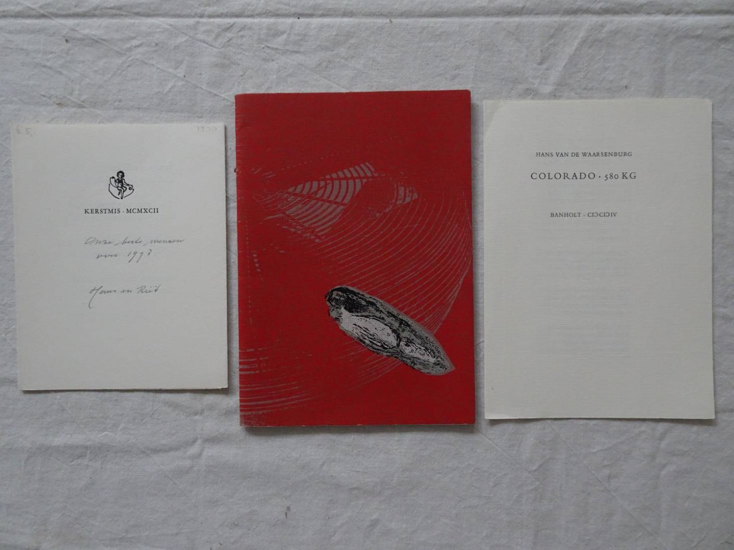 Waarsenburg, Hans van de & Martens, Jan. - Je zit aan tafel/ Colorado -580 kg./ Je zit aan tafel (vouwblad). 3 titels.