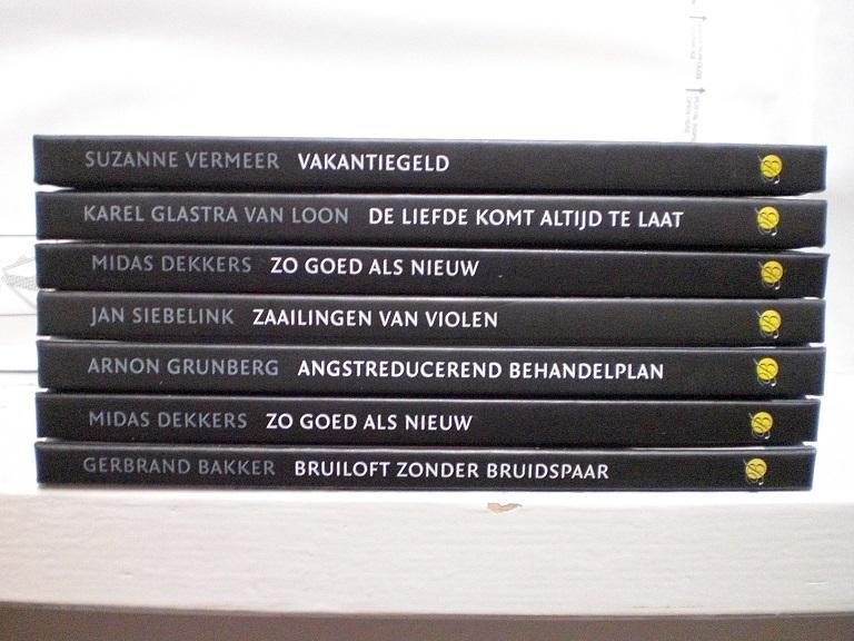  - 7 Literaire juweeltjes Jan Siebelink, Suzanne Vermeer, Midas Dekkers, Arnon Grunberg 2 verschillende x, Karel Glastra van Loon, Gerbrand Bakker