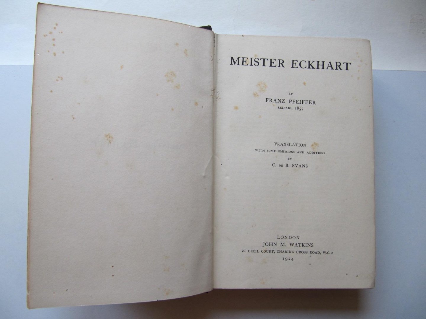 Franz Pfeiffer - Meister Eckhart
