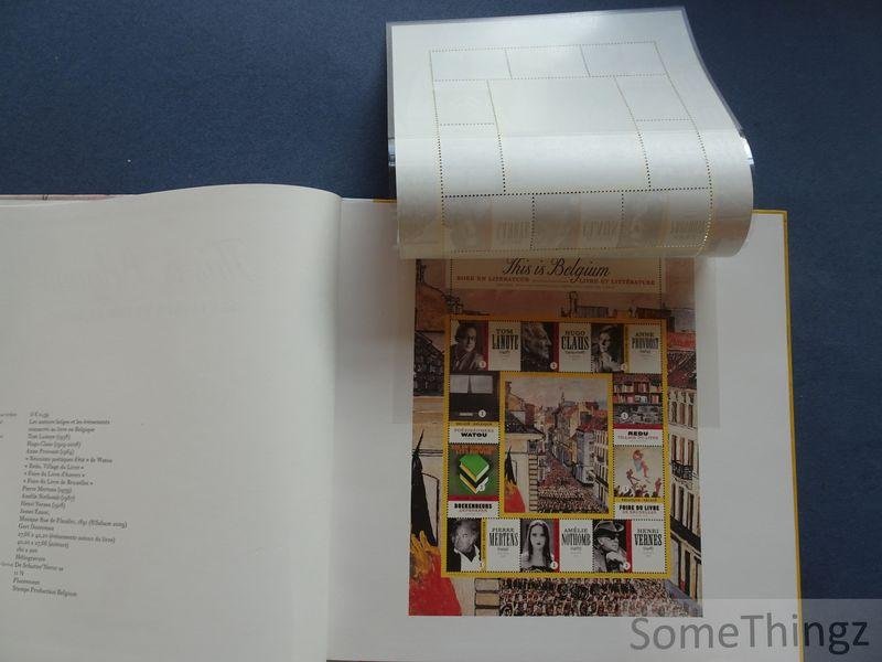 Majke Jongen (red.). - This is Belgium. Des livres et des auteurs. (Avec feuillet de timbres orig.)