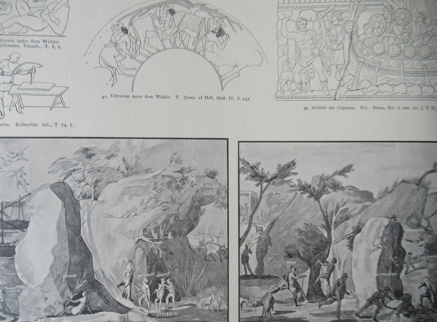 Engelmann, R - Bilder-atlas Homer. Sechsundreissig tafeln mit erläuterndem texte