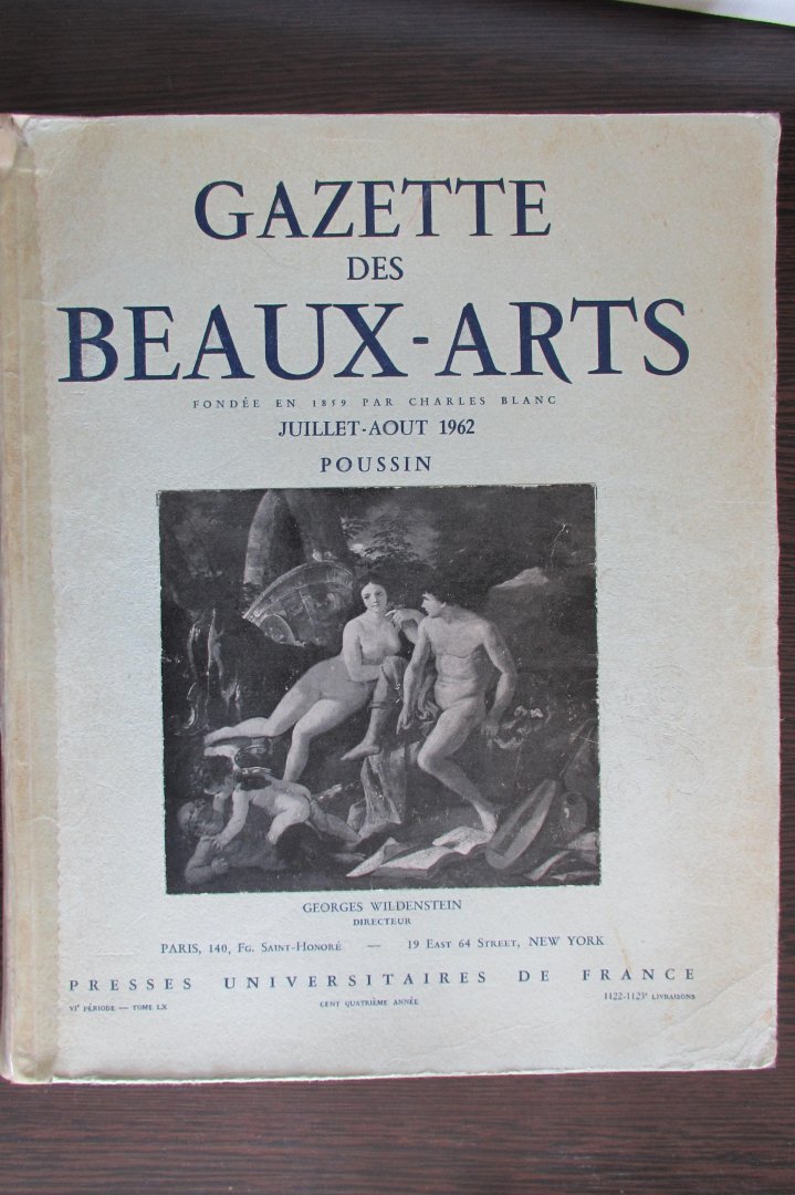 Wildenstein, Georges - Gazette des Beaux-Arts - Juillet-Aout 1962 - Poussin