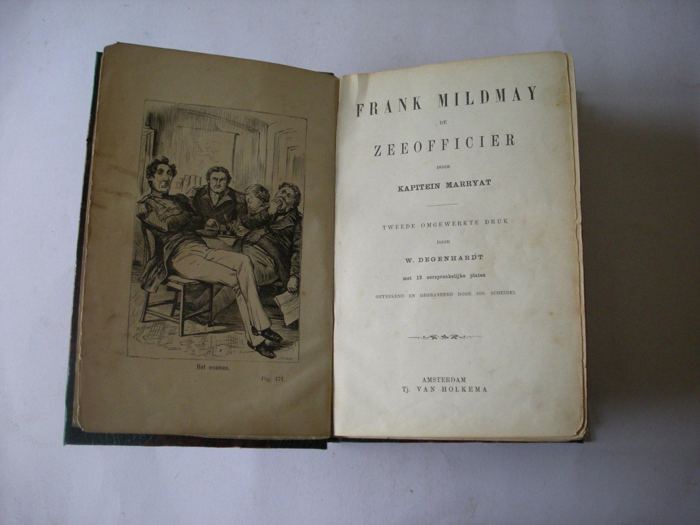 Marryat, Kapitein / Degenhardt, W., bew. / Scheidel, Jos. geteekend en gegraveerde platen - Frank Mildmay de Zeeofficier
