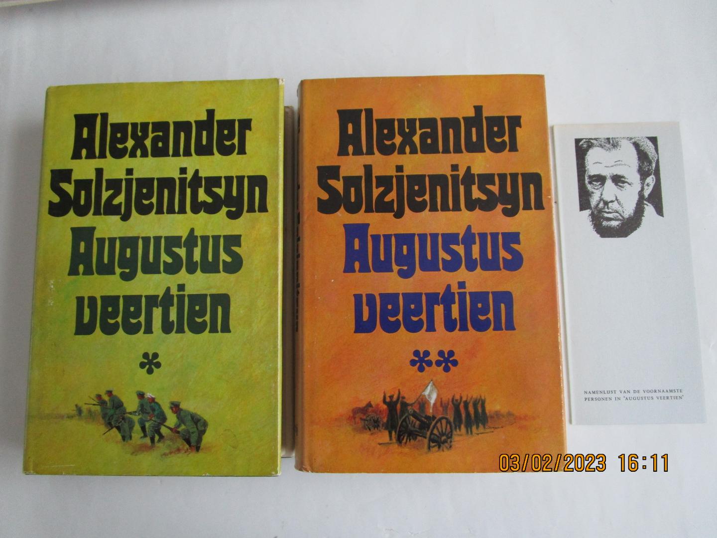 Solzjenitsyn, Alexander - Augustus veertien - BEIDE DELEN -  Deel 1: 10-14 augustus O.S.;  Deel 2 : 14-21 augustus O.S.