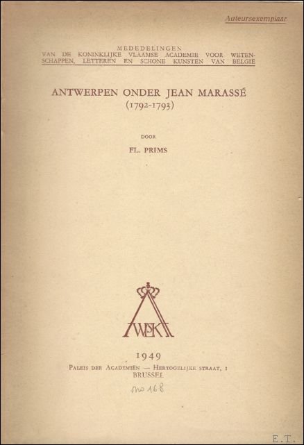 PRIMS, Fl.; - ANTWERPEN ONDER JEAN MARASSE ( 1792 - 1793 ),
