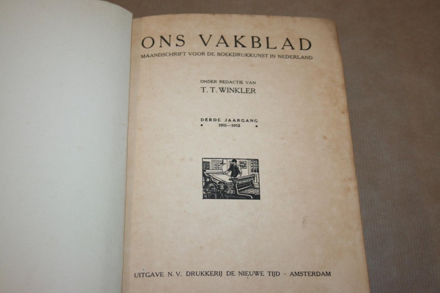  - Ons Vakblad Maandschrift voor de Boekdrukkunst in Nederland -- Derde jaargang 1911-1912
