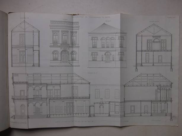 Godefroy, A.N., B. de Greef Jz. en N.S. Calisch. - Bouwkundige bijdragen, uitgegeven door de Maatschappij tot bevordering der bouwkunst. Tiende Deel.