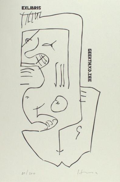 Husa, Pavel. - Exlibris voor Geert v.d. Zee.