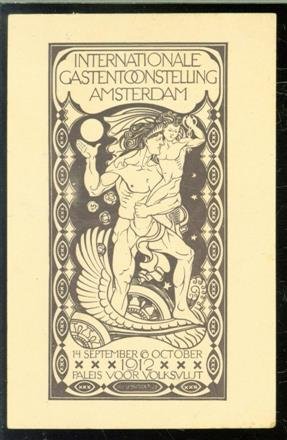 acob (Jac.) Jongert - (EXLIBRIS - KLEIN GRAFIEK - SMALL GRAFIC ARTWORK) Internationale Gastentoonstelling Amsterdam -- 14 september - 6 October 1912 - Paleis voor volksvlijt