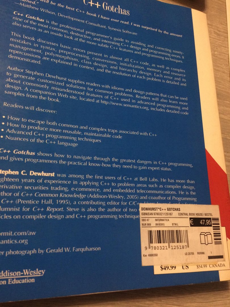 Dewhurst, Stephen C. - C++ Gotchas / Avoiding Common Problems in Coding and Design