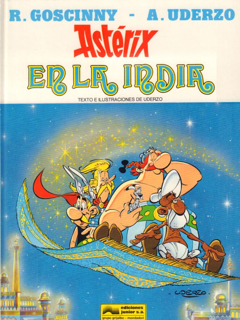 Goscinny / Uderzo - ASTERIX 28 - ASTERIX EN LA INDIA, hardcover, gave staat, Asterix in castillian spanish (en lengua castellana)