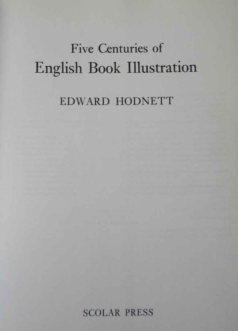 Hodnett, Edward - Five Centuries of English Book Illustration