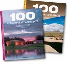 JODIDIO, PHILIP. - 100 Contemporary Architects. / 100 Zeitgenössische Architekten. / 100 Architectes Contemporains. [Two volume set in slipcase]. isbn 9783836500913
