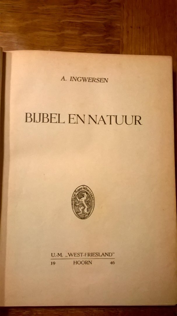 Ingwersen A. - Bijbel en natuur