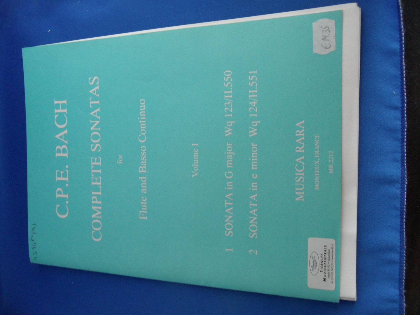 Bach, C.P.E. - Complete Sonatas for Flute and Basso Continuo, Volume 1