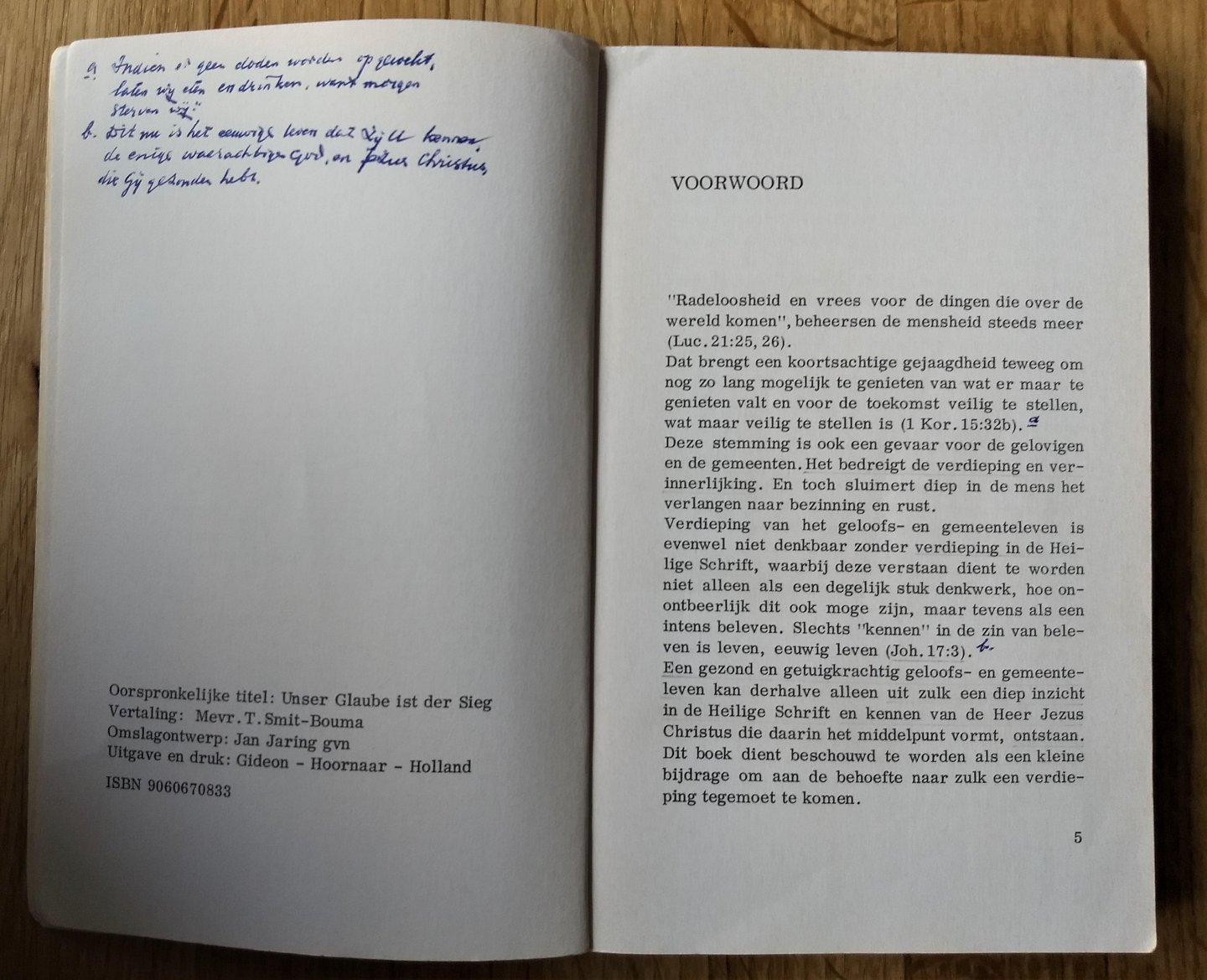 Legiehn, Hans - ONS GELOOF OVERWINT